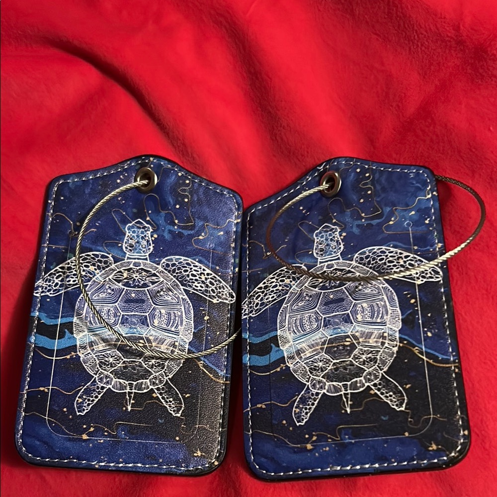 Blue Turtle Luggage Tags